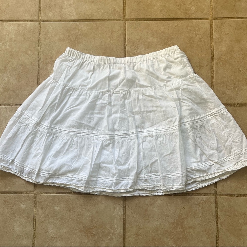 Vintage Faded Glory White Skirt